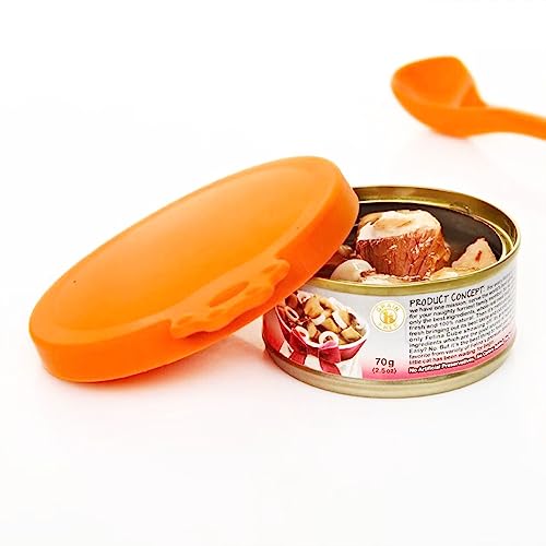 Ainvhh 8 PACK Can Lids, Pet Food Can Cover and Food Mixing Spoons Food Canned Scoop, Fits Most Standard Size Dog and Cat Can Tops for Pet Cat Dog Feeding Can and Wet Food Storage - Thumbnail 7