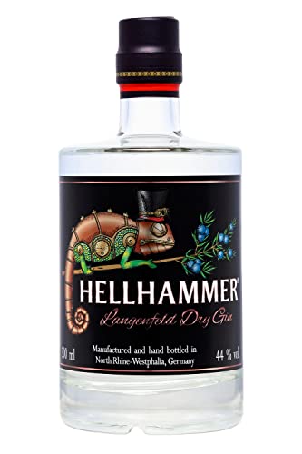 Hellhammer Langenfeld Dry Gin International Gold prämierter London Dry Gin Micro Batch handabgefüllt