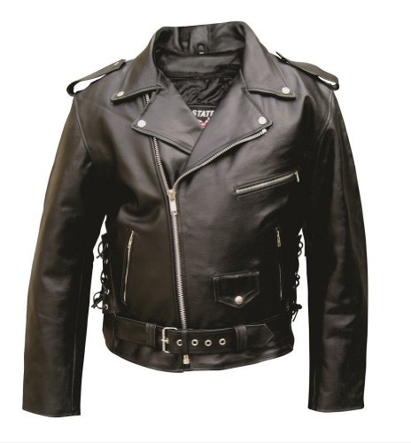 Men's AL2011 Basic Motorcycle Jacket 56 Black