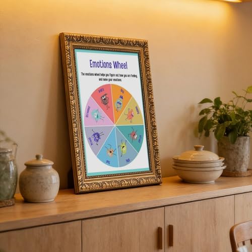 Roue d'émotion pour enfants toile décoration santé mentale - 6