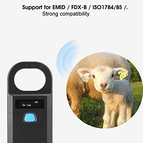 Plyisty Pet Microchip Reader Scanner, 134.2kHz ISO11784 EMID/FDX-B Animal Pet Reader - Image 2