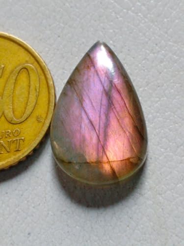 Labradorite violette en cabochon pour fabriquer un collier artisanal unique - 3