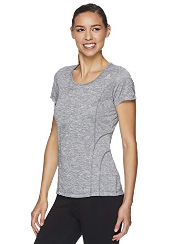T-shirt Reebok noir bicolore au design minimaliste pour femme en taille XS