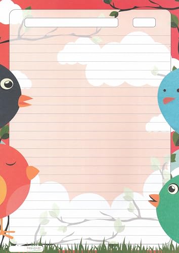 Image of Alvika - Pack of - 40 Design - 023 A4 Size 140 GSM One Side Ruled Multipurpose Designer Colored Art & Craft Sheets for Scrapbooking, Projects