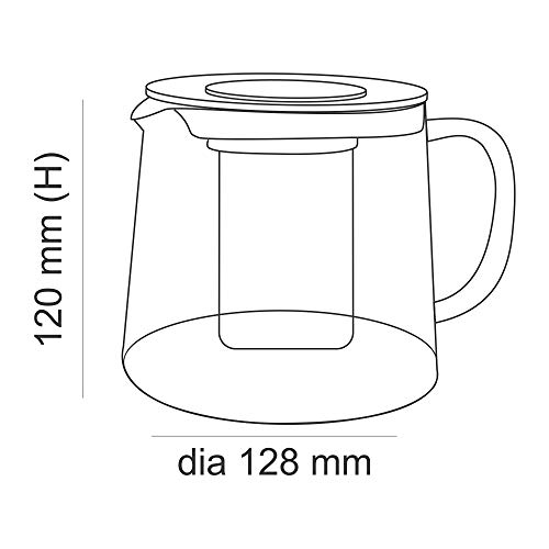 Image of Borosil Carafe Flame Proof Glass Kettle with SS Infuser, 1L