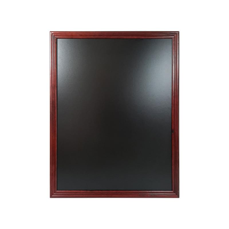 Ardesia da parete con cornice in legno color mogano dimensioni 90 x 70 cm - Fabbricazione francese