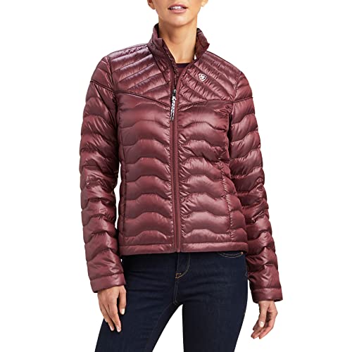Image of Ariat Female Ideal Down Jacket Iridescent Wild Ginger X-Large