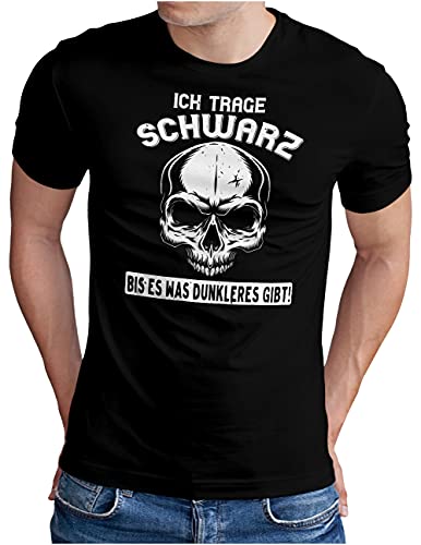 T-shirt homme tête de mort OM3 coton noir de qualité supérieure