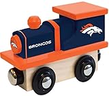 MasterPieces NFL Denver Broncos Real Wood Toy Train, For Ages 3+