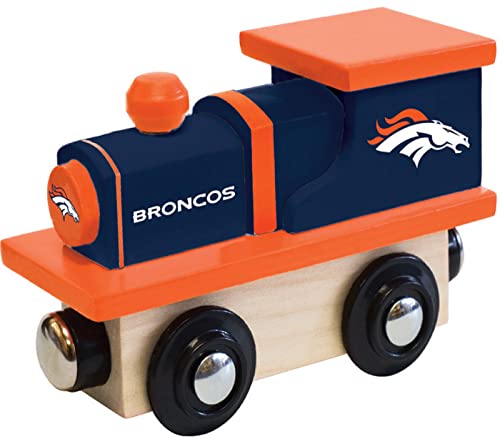 Image of MasterPieces NFL Denver Broncos Real Wood Toy Train, For Ages 3+