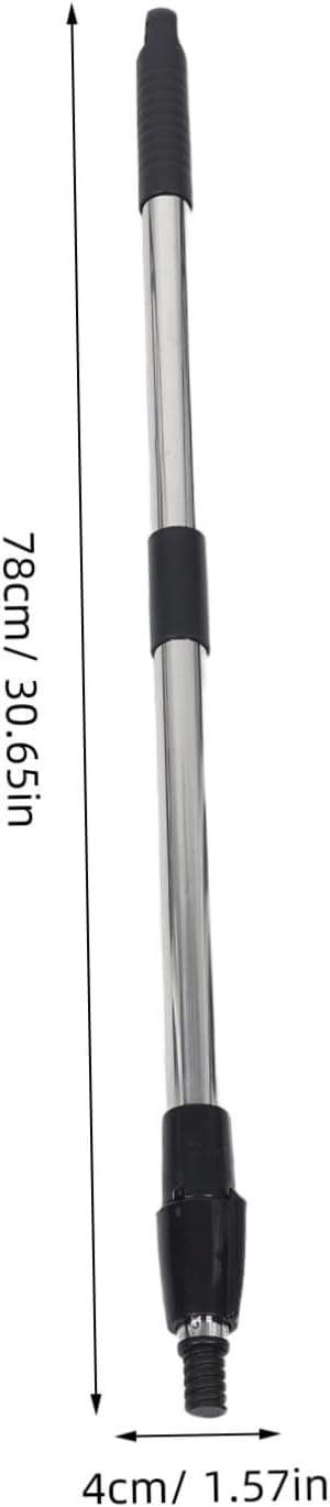 Mop Handle Mop Stick Replacement Extendable Stainless Steel 2 Sets Featuring Threaded Connection, Multi-Section Detachable for Floor Cleaning and Commercial Use