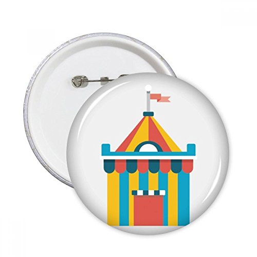 Badge bouton rond motif tente de camping XXL pour masquer l'usure de vos vêtements