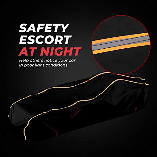 Kemimoto Full Cover Compatible With Polaris Slingshot Vanderhall Carmel, Windshield Cover Waterproof Windproof All Weather Protection Covers With Reflective Strips #TOP1