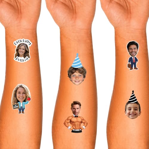 Bleu Reign Custom Face Temporary Tattoos Personalized Party Favors for Birthdays Sports Events Weddings Bachelorette Parties Graduations & More