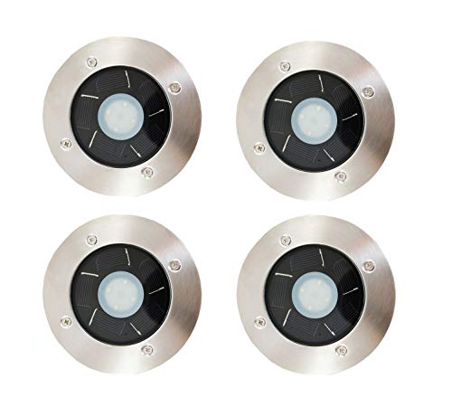 Forcetek 4-Pack Solar Power Outdoor Stainless Steel 4 Led Step/Deck Light #TOP1