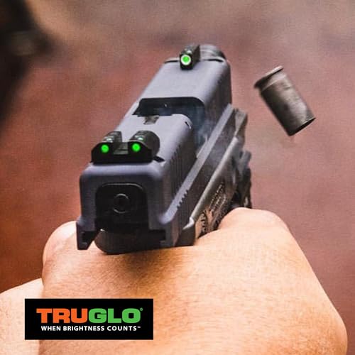 Image of TRUGLO TFO Tritium & Fiber-Optic Handgun Sight | Snag-Resistant Front & Rear Bright Night Sights, Compatible with Glock Handguns