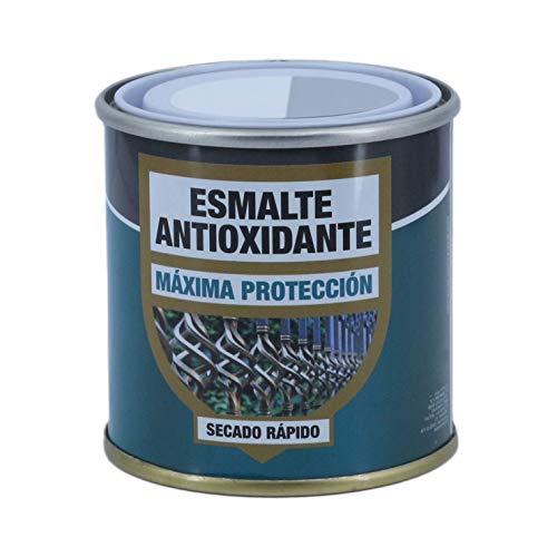 H HANSEL HOME Esmalte Antioxidante Plata, Máxima Protección y Decoración de Superficies de Acero, Hierro, Secado Rápido (Plata, 125 ml)