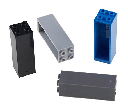 Strictly Briks Classic Baseplates 10" X 10" Brik Tower 100% Compatible With All Major Brands | Building Bricks For Towers And More | 4 Black, Blue, & Gray Stackable Base Plates & 30 Stackers #TOP2