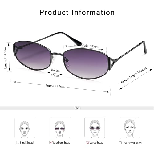 Retro Oval Sunglasses For Women Men Hexagonal Rectangle Metal Frame Sun Glasses AP3625