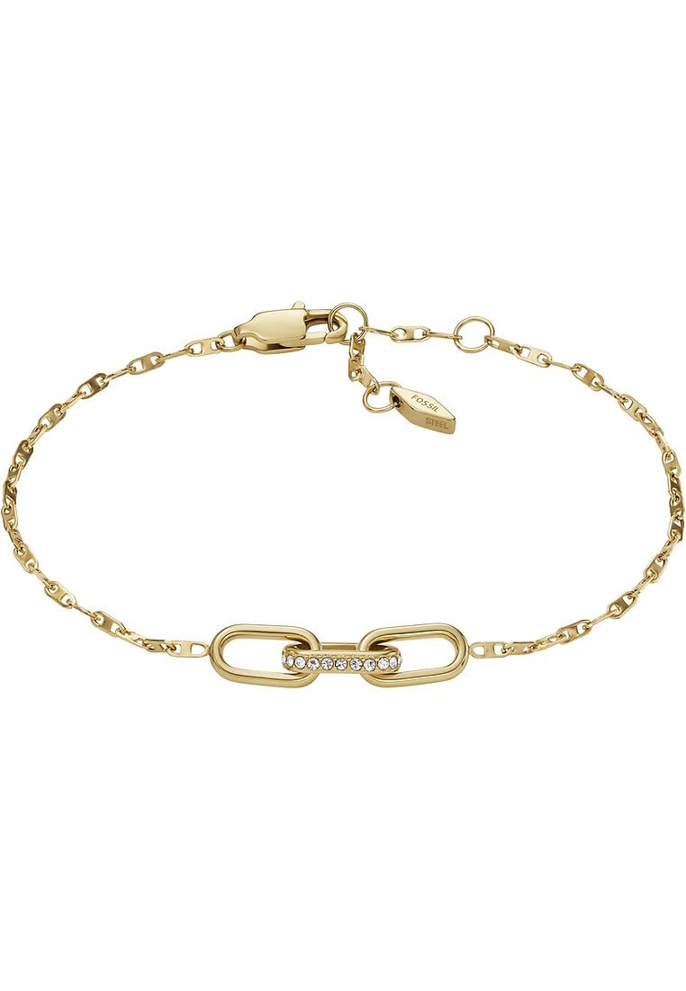 Fossil Women's Stainless steel with lobster clasp closure slim chain bracelet