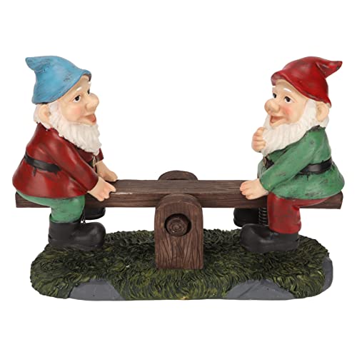 Qudinip Ensemble de Statues de Gnomes de Jardin, Ornements de Pelouse Imperméables et Résistants aux Intempéries pour la Maison, Le Jardin, L'extérieur, la Décoration de Patio, Cadeaux