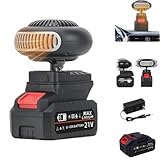 Battery Powered Heater, Rechargeable Heaters for Indoor Use, Heat for Power Outage, Universal 18-21V, Ultra-Light/Ultra-Powerful/360-Degree Rotation/Anti Tilt Design (5 battery*1)