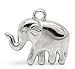JGFinds Lucky Elephant Charm Pendants - 48 Pack, Silver Tone, CCB Plastic, 1 Inch, DIY Jewelry Making Supplies