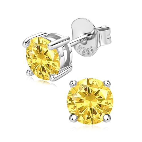 Diamant de simulation de laboratoire rond 2 carats en argent sterling pour femme