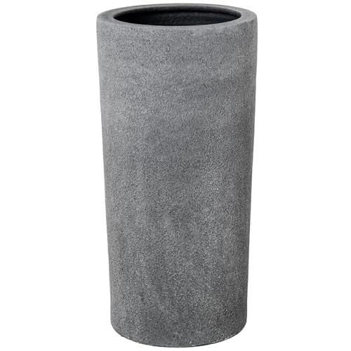 DRW Paraguero Redondo de Ceramica en Antracita 25x25x50 cm