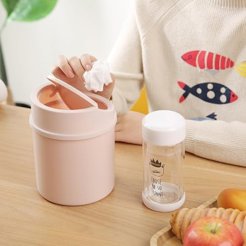 Mini caneca de basura con tapa para escritorio miniatura 7