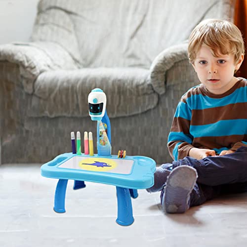 Projetor Traçar e Desenhar - Tabela de placa de projetor de rabiscos apagável colorida com canetas,C