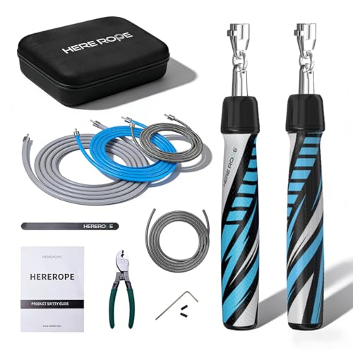 HEREROPE Weighted Jump Rope for Men Women Interchangeable 1/6lb 1/4lb 1/2lb Heavy Jump Rope- Adjustable Length, Tangle Free, Smooth Ball Bearing, Anti-slip Grip, Skipping Rope for Weight Loss by WILLGOO - Image 9