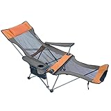 YYBD Outdoor- Campingstuhl, Faltstuhl Mit Fußablage, Regiestuhl Mit Becherhalter Und Seitentaschen, Lounge-Sessel, 165 X 53 X 55 cm