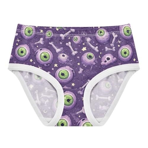 Wusikd Cartoon Bones Girls' Underwear Cotton Eyeball Girls Briefs Soft Toddler Underwear 2T