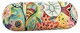 Caja De Gafas Diseño Enesco Allen Deco Funda De Gafas En Tejido De Microfibra, Diseño Floral, Resina, Multicolor, 6 x 6 x 16 cm