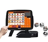 TEHONGMAI Système de Caisse enregistreuse POS Tout-en-Un avec imprimante de reçus Thermique intégrée Logiciel de Point de Vente pour magasins de détail Service Shop