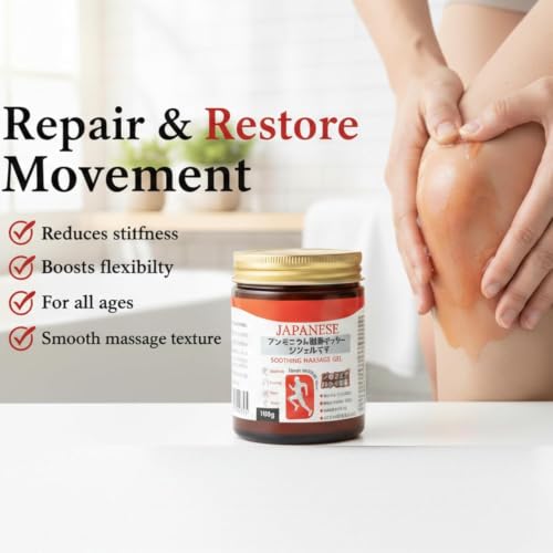 Image of KYANAH Japanese Formula Soothing Massage Gel for Joint & Muscle Pain Relief | Herbal Arnica & Mugwort Extract | Fast Absorbing Back, Neck, Knee & Leg Pain Relief Balm | Non-Greasy Muscle Gel 100g