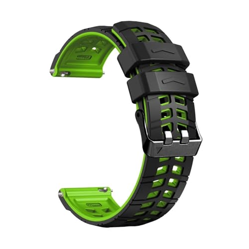 MEVMEVGNLN �V���R�����E�H�b�`�X�g���b�v Fit For Venu 2/3 For Garmin �Ή� �����p�X�}�[�g�E�H�b�`�u���X���b�g�x���g�A�N�Z�T���[(Black Green,22mm Universal)