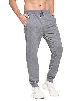 Pantalon De Jogging Homme JustSun – Coton, Respirant – Poches Zippées – Pour Sport Et Loisirs