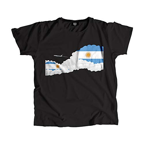 T-shirt Argentine avion et nuages unifexe en coton confortable