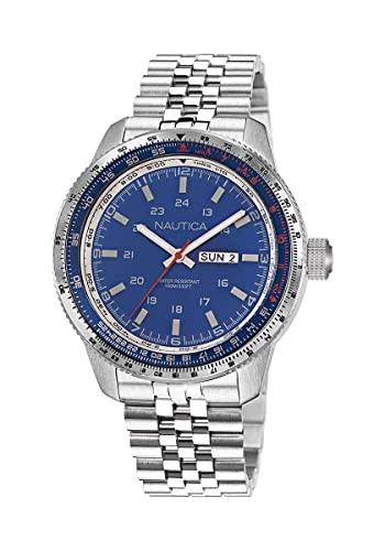 Montre homme Nautica quartz en acier argenté idéale pour vos sorties casual