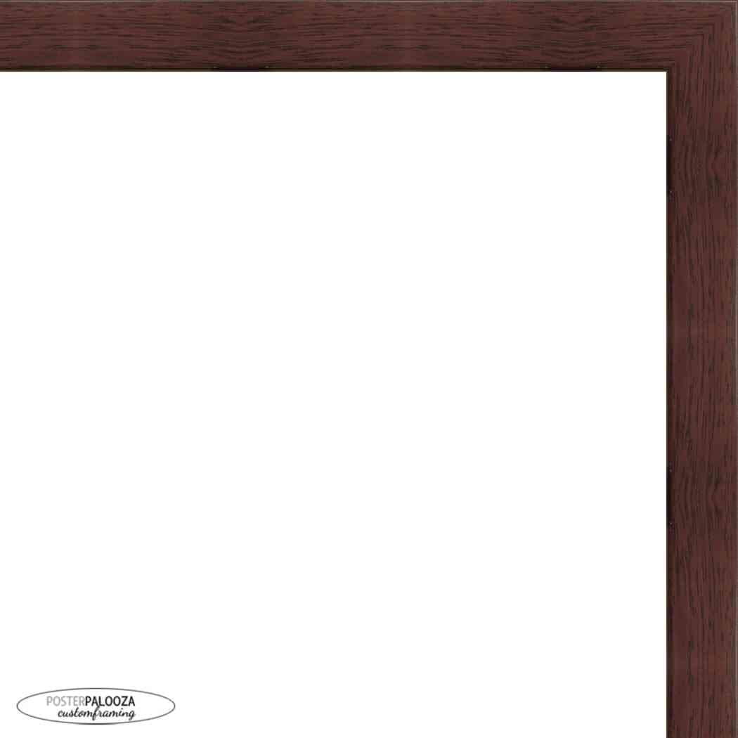 Poster Palooza 3x3 Inch Traditional Mahogany Complete Wood Square Picture Frame with UV Acrylic Plexiglass, Foam Board Backing & Hardware Included - 3x3 Inch Frame