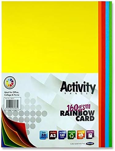 Pack of 10 Premier Activity A4 250gsm Glitter Card 10 Sheets - Gold