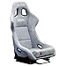 BULL BOOST PERFORMANCE Adjustable Diamond Luxury Racing Lowered Ultra Max Bucket Seat w/Sliders SINGLE NARDO GREY