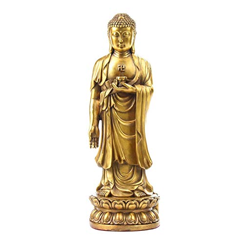 Statue Bouddha bronze H46CM pour créer un espace zen dans votre entrée