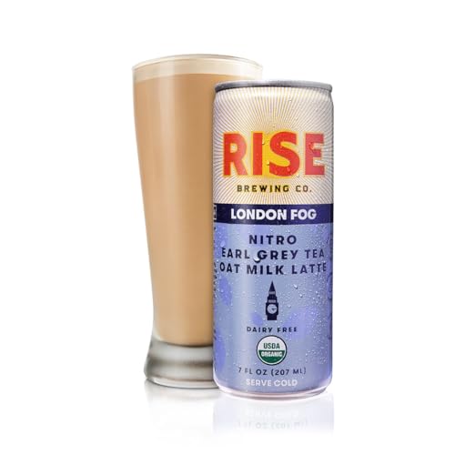 Rise Brewing Co., Nitro Earl Grey Tea, Oat Milk Latte, London Fog, Dairy Free, 7 Fl Oz
