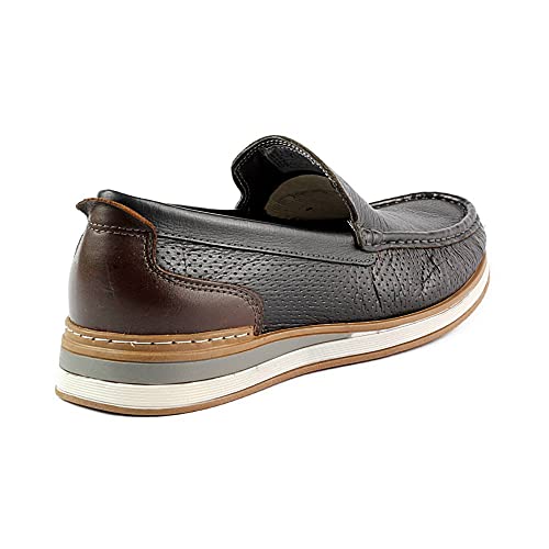 Mocassim Denim Flow Preto/Marrom-Preto-42