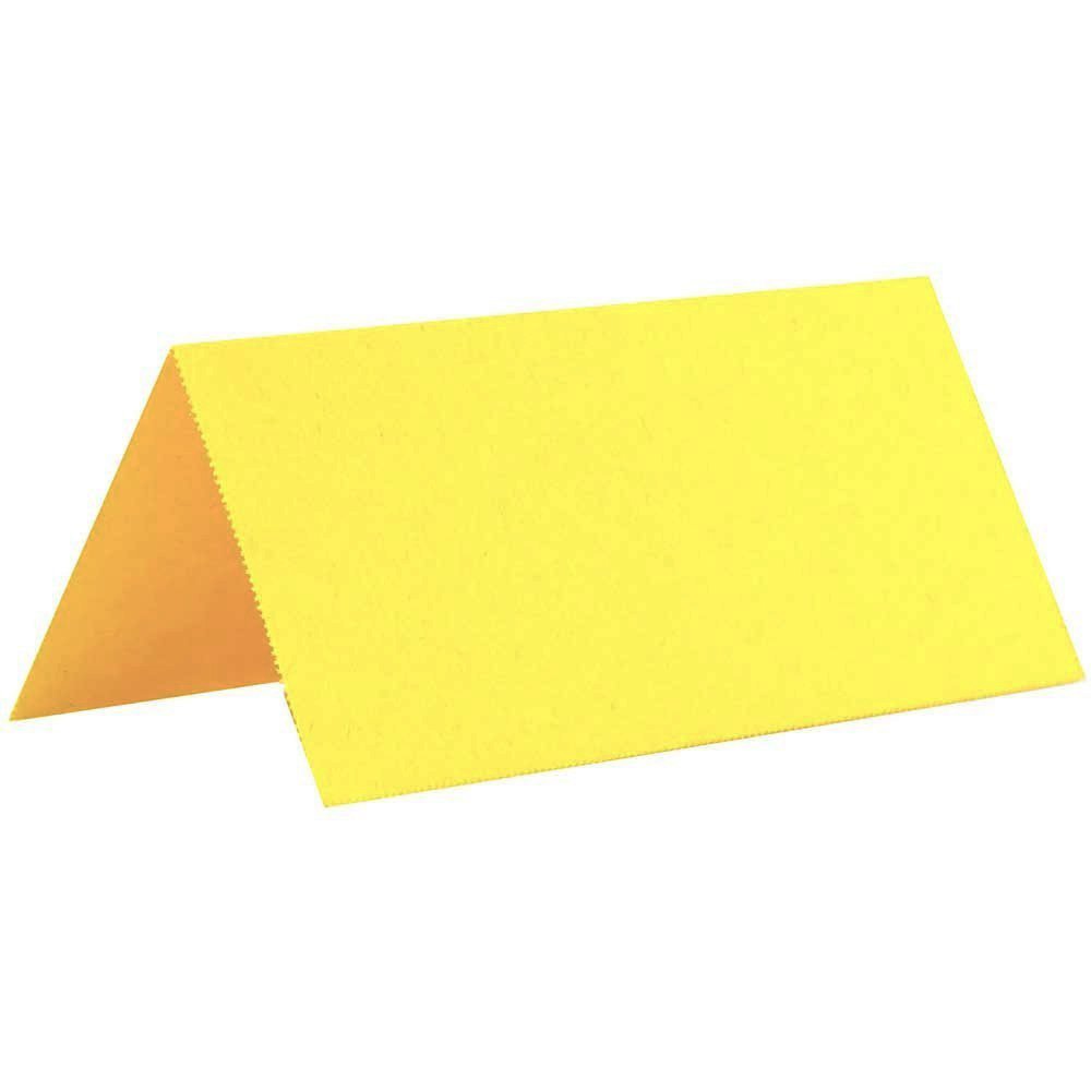 JAM PAPER Printable Place Cards - 3 3/4 x 1 3/4 - Brite Hue Yellow - 12/Pack
