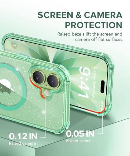 Coque rigide antichoc transparente et scintillante iPhone verre 9H - 7