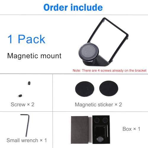 LLKUANG for BMW 3 4 Series M3 M4 F30 F31 F32 F33 F34 F36 F80 F82 F83 360-Degree Rotary Cell Phone Holder Mobile Phone Mount Black(Magnet) (Black)